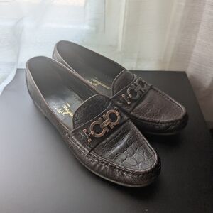 Salvatore Ferragamo Vintage Women's Leather Loafers